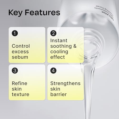 Celladix 131 Hyaluronic Cooling Toner Korean Skincare Facial Toner With Panthenol Squalane & Botanical Complex- Instant Soothing Hydrating & Oil Control For Sensitive & Acne-Prone Skin 10.1 Fl Oz