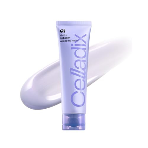 Celladix Hydro Collagen Wrapping Mask Overnight Hydrating & Firming Peel-Off Face Mask Vegan Collagen Niacinamide pore Minimizing & Radiance Boost Korean Skincare 2.53 Fl Oz (Pack Only)