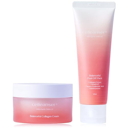 Celleanser Collagen Duo: Cream And Peel-Off Mask Set