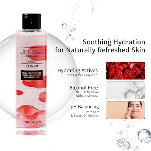 Celleanser Gentle Hydrating Duo: Rose Toner And Ampoule Set
