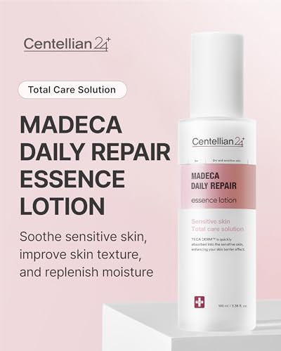 Centellian 24 Madeca Daily Repair Essence Lotion (3.38Fl Oz) - Deep Hydration & Soothing For Sensitive Skin Lightweight Non-Irritating Korean Skin Care. Teca Derm Centella Biome Water