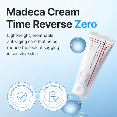 Centellian 24 Madeca Cream Time Reverse Zero 2.70 Fl Oz - Lightweight Anti-Aging Face Moisturizer Blue Active Teca Cooling Cica Firming Deep Hydration Barrier Repair Sensitive Oily Skin