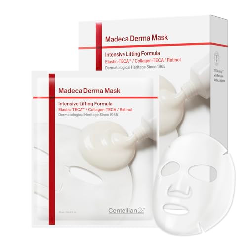 Centellian 24 Madeca Derma Intensive Lifting Sheet Mask 10 Sheets (0.84 Fl Oz Each) - Anti Aging Face Mask With Teca Collagen & Pdrn For Hydration Firmness & Elasticity Korean Sheet Mask