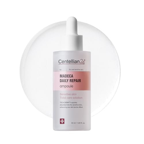 Centellian 24 Madeca Daily Repair Ampoule (Daily Soothing 1.69Fl Oz) - Soothing & Hydrating Facial Serum For Sensitive Skin Skin Barrier Repair & Fast Absorption Korean Skin Care
