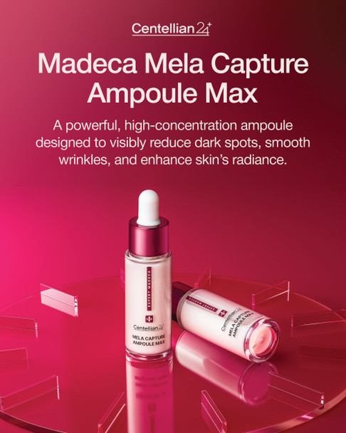 Centellian 24 Expert Madeca Mela Capture Ampoule Max (Madeca Mela 0.5Fl Oz) High Concentration Serum For Melanin Reduction Wrinkle & Enhanced Skin Elasticity - Teca Centella Asiatica Extract