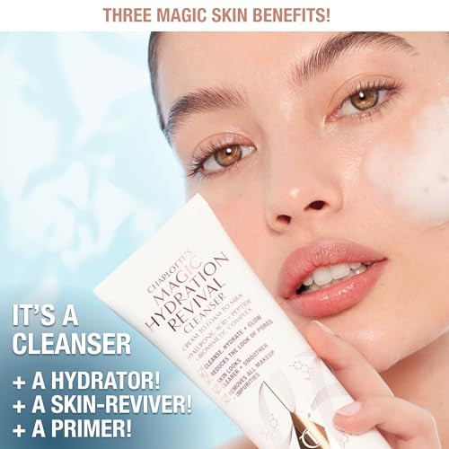 Charlotte Tilbury Hydration Revival Skincare Discovery Set - Travel Size Skincare Kit With Magic Hydration Revival Cleanser Glow Toner And Magic Water Cream