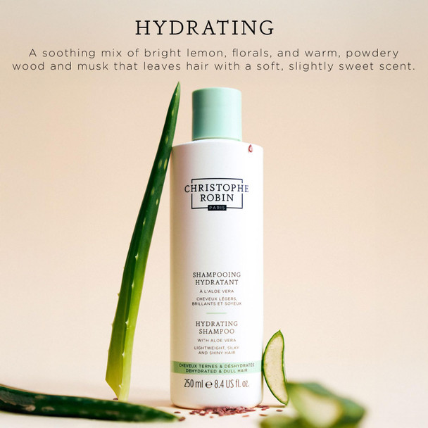 Christophe Robin Hydrating Cream Scrub With Aloe Vera - Hydrating Pre-Wash Hair Treatment 8.4 Fl. Oz