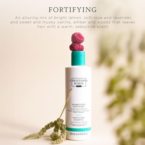 Christophe Robin Fortifying Shampoo With Amaranth Peptides For Thinning And Weakened Hair - Reduces Breakage 8.4 Fl. Oz