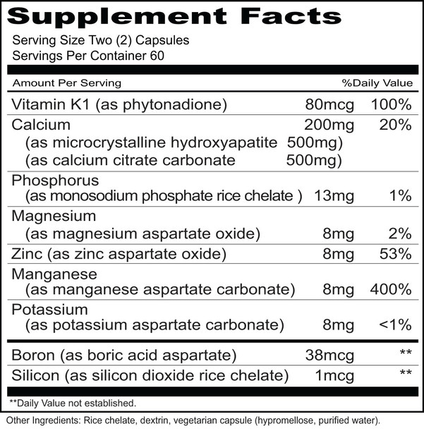 Priority One M.C.H.C. Calcium 120 Capsules