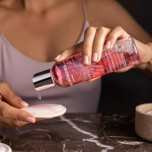 Cinq Mondes Phyto-Peeling Lotion Toner 5.0Oz - Glycolic Acid Exfoliating Toner For All Skin Types Oily Combo Or Acne Skin - Skin Perfecting For Enlarged Pores - Balances Excess Oil