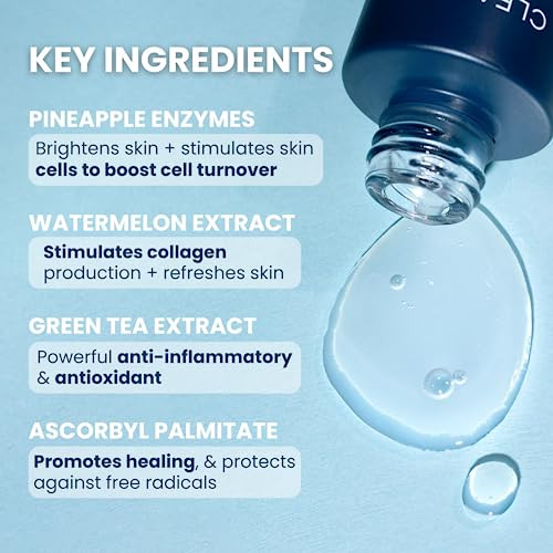 Clean Skin Club Vitamin C Serum & Brightening Booster Vitamins A E D & K Anti Aging Collagen Clear Facial Care Glow Scars Sun Damage Age