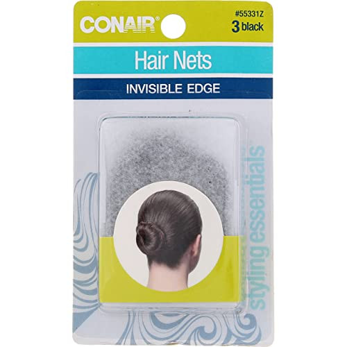 Conair 55331 3 Ct. Hair Net Black