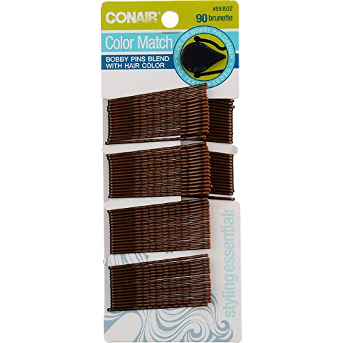 Conair Color Match Bobby Pins Brunette 1-Pack Of 90-Pieces