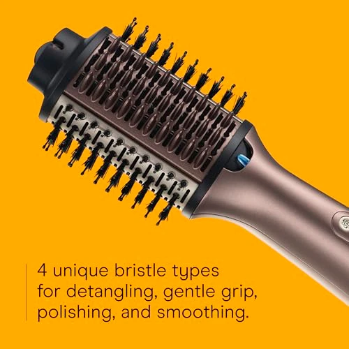 Infiniti Pro Conair 2-In-1 Hair Dryer Brush Thermal Brush Wet-Or-Dry Hot Air Styler For All Hair Types Large Oval Barrel 4 Bristle Types To Volumize Smooth And Refresh Mocha Mauve