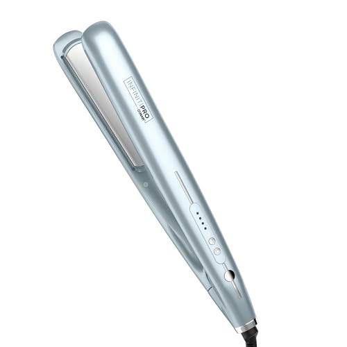 Infiniti Pro Conair Smoothwrap Dual Ion 1 Inch Flat Iron Hair Straightener 1-Inch Flat Iron Produces More Volume And Less Frizz 5 Heat Settings For All Hair Types And Textures Blue