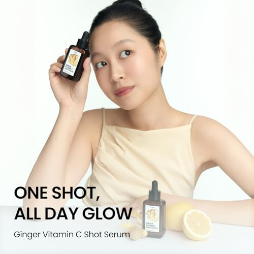 Delphyr Ginger Vitamin C Shot Serum Daily Serum With Ginger Extract & Vitamin C Targets Dark Spots And Dullness Korean Vegan Skincare For All Skin Types