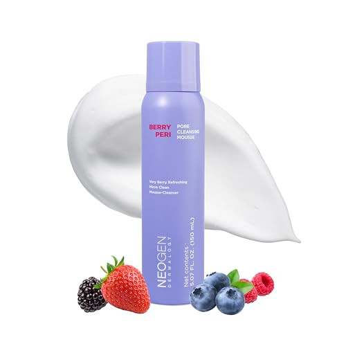 Dermalogy By Neogenlab Berrypore Pore Cleansing Mousse Deep Pore Cleanser With Aha/Bha Removes Excess Oil & Impurities K-Beauty Face Wash 5.07 Fl Oz (150 Ml)
