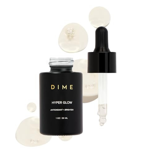 Dime Beauty Hyper Glow Serum - Vitamin C Face Serum For Dark Spots And Brightening With Ferulic Acid Resveratrol And Hyaluronic Acid Firming Glow Serum Vegan Cruelty- 1 Oz / 30 Ml