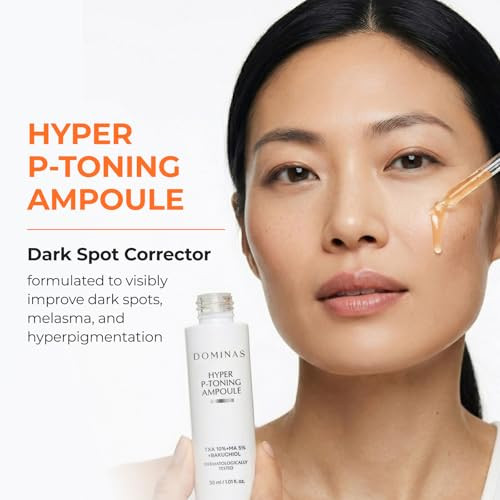 Dominas 10% Tranexamic Acid Serum (Hyper P-Toning) - Discoloration Correcting & Turnover Booster Brightening Serum With Txa 5% Aha 5% Niacinamide Dark Spots Pore Care Korean Skincare 1.01 Fl Oz