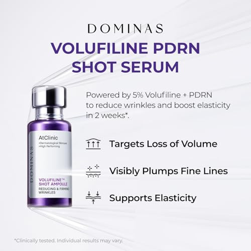 Dominas Atclinic Volufiline Pdrn Serum - 2 Week Volume & Elasticity Booster With 5% Volufiline Pdrn And Paeonol Loss Of Volume Fine Lines & Glass Skin Glow Korean Skincare 1.01 Fl Oz