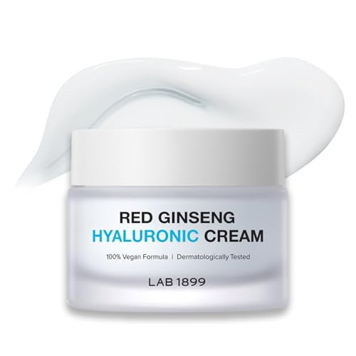 Donginbi Lab 1899 Red Ginseng Hyaluronic Cream - Deep Hydrating Cream For Dry Skin Face Moisturizer With Hyaluronic Acid Korean Red Ginseng Korean Skin Care Gifts For Women 1.69 Floz