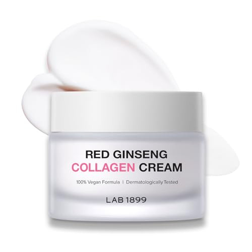 Donginbi Lab 1899 Red Ginseng Collagen Cream - Vegan Firming Cream For Loose Skin Face Moisturizer For Dry Skin Korean Red Ginseng Korean Skin Care Gifts For Women 1.69 Floz