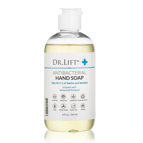 Dr. Lift Antibacterial Hand Soap Light Scent Daily Liquid Soap With Plant Extracts Tea Tree Willow Bark And Oat Gentle And Non Drying For Everyday Use Vegan Paraben And Phthalate 8 Fl Oz