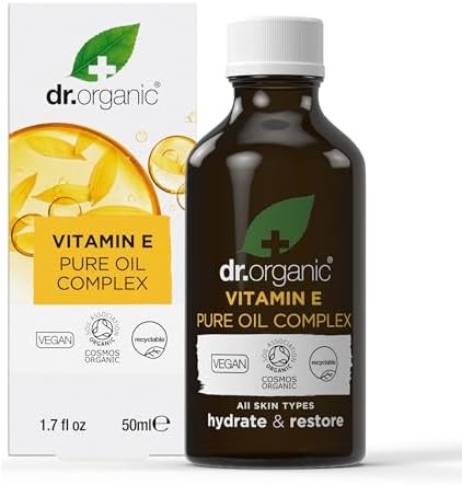 Dr. Organic Vitamin E Pure Oil Complex Nourishes And Protects Skin Enhances Elasticity Natural Organic Paraben & Sls- 50 Ml / 1.7 Fl Oz
