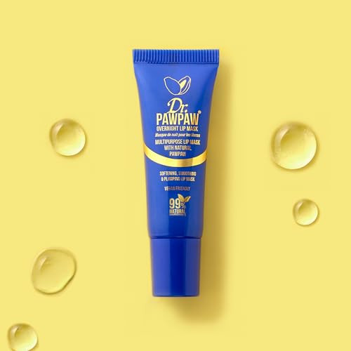 Dr. Pawpaw Multipurpose Overnight Lip Mask - Lip Sleeping Mask With Peptides - Natural Moisturizer For Plumping - Cruelty 0.33 Oz