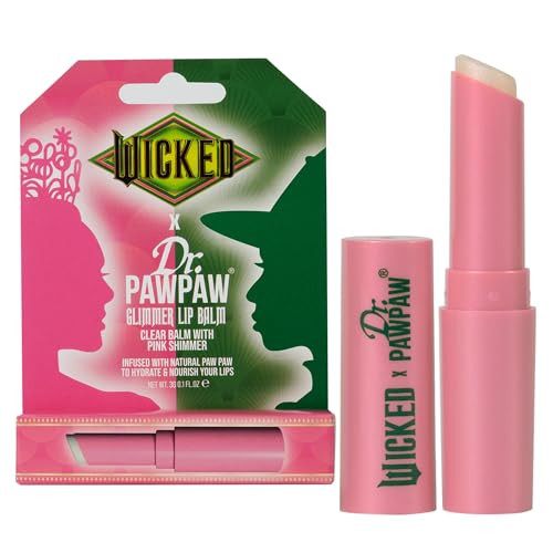Dr. Pawpaw Wicked Glimmer Lip Balm - Moisturizing Pink Shimmer Tinted Lip Balm For Women - Vegan Nourishing Hydrating 0.1 Oz