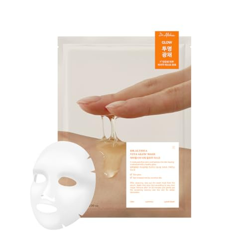 Dr.Althea Vita Glow Mask Long-Lasting Hydration For Glass Skin Locell Facial Sheet Mask Vegan Korean Skincare (Pack Of 4)