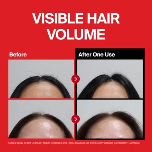 Dr.Forhair Folligen Shampoo & Folligen Sea Salt Scaler For Scalp Exfoliator And Looking Fuller