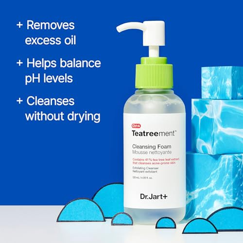 Dr.Jart+ Teatreement Cleansing Foam Korean Face Wash For Oily Skin Korean Skin Care 4.05 Fl Oz