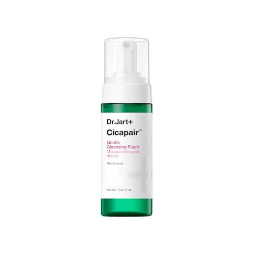 Dr.Jart+ Cicapair Gentle Foam Korean Face Wash Cleanser For Sensitive Skin With Centella Asiatica Korean Skin Care 5.07 Fl Oz