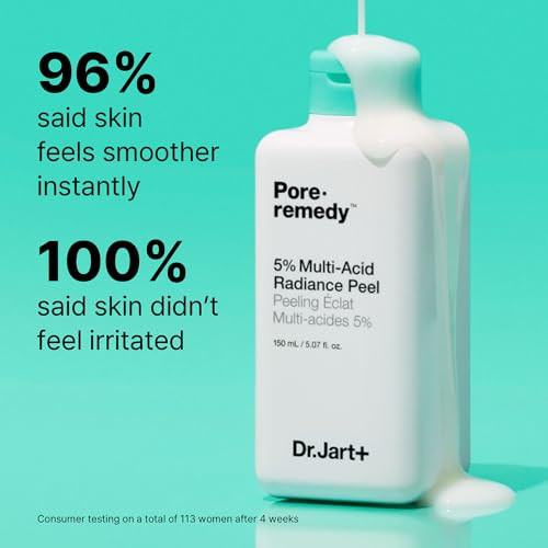 Dr.Jart+ Pore.Remedy 5% Multi-Acid Radiance Peel Korean Face Exfoliator For Face Korean Skin Care 5.07 Fl Oz