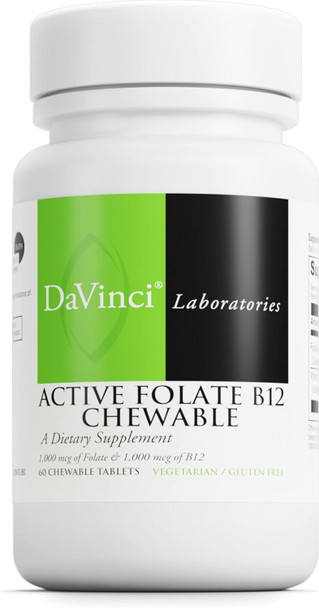Davinci Labs Active Folate B12 Chewable 60 Tablets