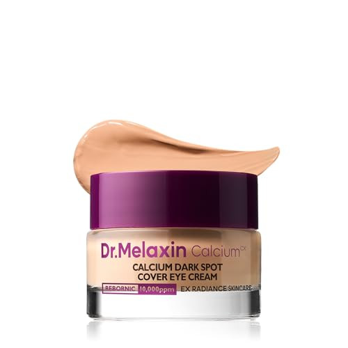 Dr.Melaxin Calcium Dark Spot Eye Cream 15G Niacinamide and Calcium Gluconate Eye Cream For Dark Circles Under Eye Bags and Sagging Hydrolyzed Elastin Ex Volume Firming Korean Eye Cream
