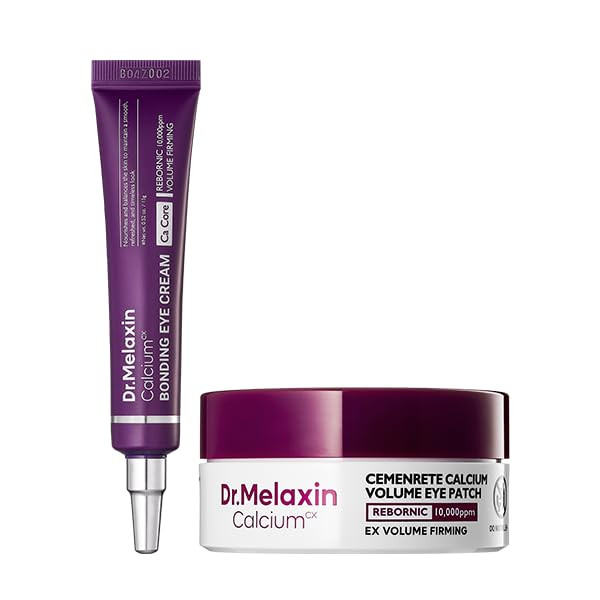Dr.Melaxin Calcium Eye Patch & Bonding Eye Cream Bundle Firming Anti-Wrinkle K-Beauty Eye Care Set Puffiness Wrinkle & Dark Circle Care