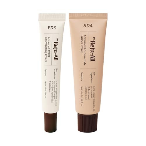 Dr.Reju-All Heal & Shield Duo: Advanced Pdrn Rejuvenating Cream + Advanced Lc-Ceramide Barrier Cream - Face Moisturizer Bundle For Hydrating & Glass Skin Korean Pharmacy Anti-Aging Skin Care