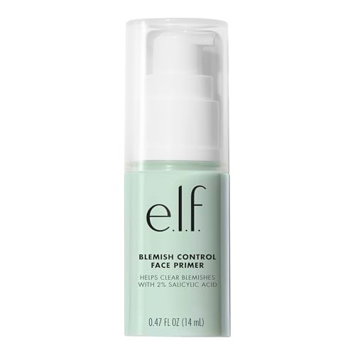 E.L.F. Blemish Control Face Primer Soothing & Hydrating Makeup Primer For Fighting Blemishes Grips Makeup To Last Vegan & Cruelty- Small