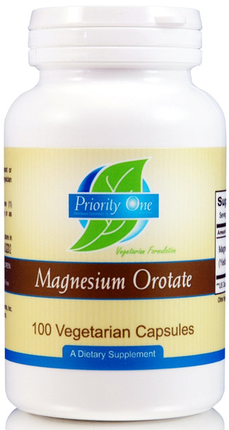 Priority One Magnesium Orotate 100 Vegetarian Capsules