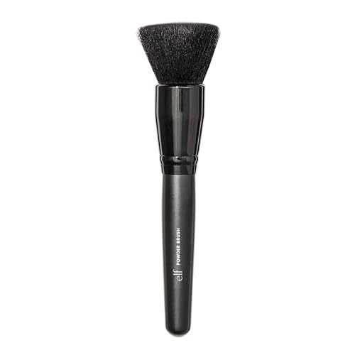 E.L.F. Powder Brush Versatile Makeup Brush For Powder Or Blush Creates A Sculpted Look Made With Synthetic Bristles Vegan & Cruelty-
