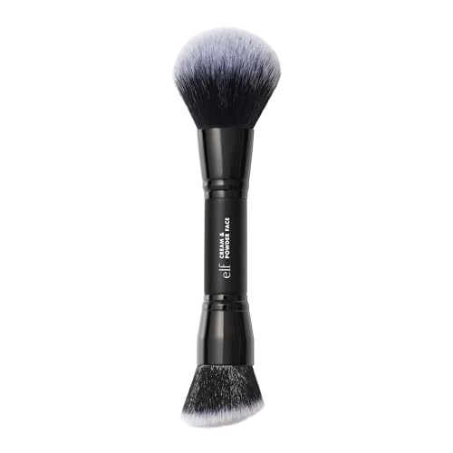 E.L.F. Dual-Ended Cream + Powder Brush Two-In-One Makeup Brush For Creating A Gorgeous Airbrushed-Looking Complexion Vegan & Cruelty-