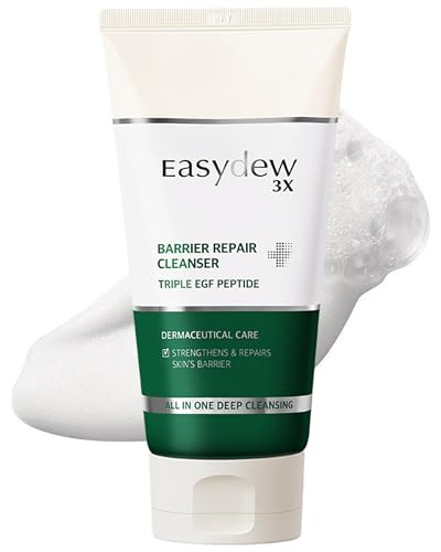 Easydew Barrier Repair Cleanser - Deep Pore Cleansing And Skin Barrier Enhancement Face Bubble Wash With Salicylic Acid Hyaluronic Acid Collagen Niacinamide Panthenol Dw-Egf Peptide 5.07 Fl.Oz