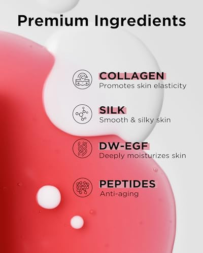 Easydew Dw-Egf 55% Collagen Silkream Ampoule- Korean Facial Serum For Firmness & Elasticity With Egf Peptides Amino Acids - Day & Night Age-Defying Silky Smooth Skincare 1.86Oz