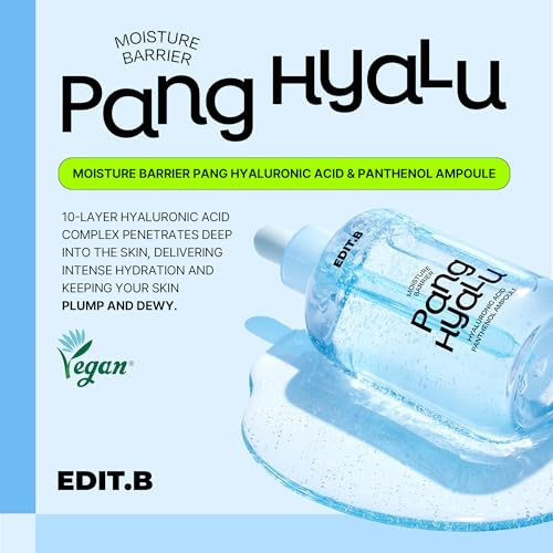 Edit.B Moisture Barrier Pang Hyalu Ampoule + Cream Duo Deep Hydration Care Korean Skincare Set Bundle