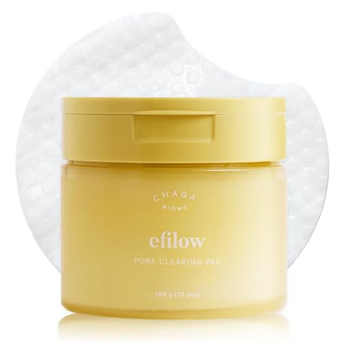 Efilow Chaga Mushroom Biome Pore Clearing Pad (70 Pads) - Pro-Aging Clarity Ritual For Resilience & Vibrant Glow - Vegan Sustainable Skin-Wellness For Sensitive Skin