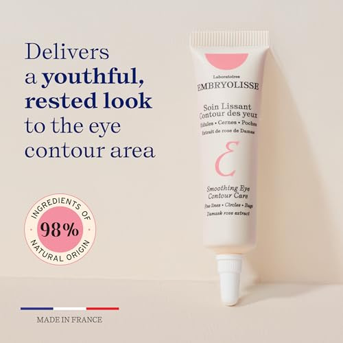 Embryolisse Smoothing Eye Contour Care. Revitalizing Gel Cream Treatment. Reduce Fine Lines Circles Puffiness 0.50 Fl Oz