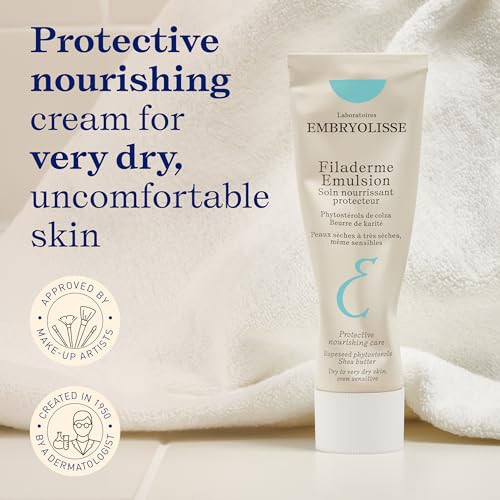 Embryolisse Filaderme Emulsion Face Moisturizer Intensive Repair For Dry Skin With Aloe Vera & Shea Butter 2.54 Fl Oz