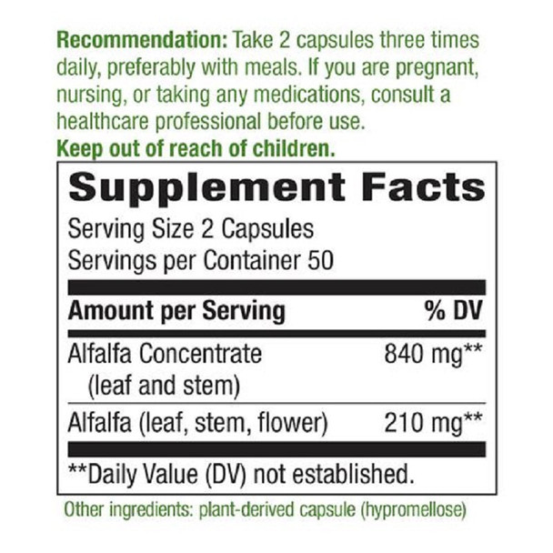 Natures Way  Alfa-Max  100 Capsules